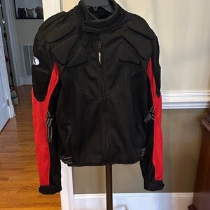 Sleek Black and Red Performance Jacket